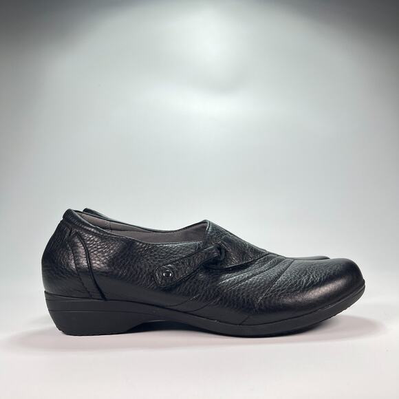Dansko Franny Black Leather Slip On Shoes 5500020200 Women’s Size US 8.5 EU 39 - Picture 1 of 11